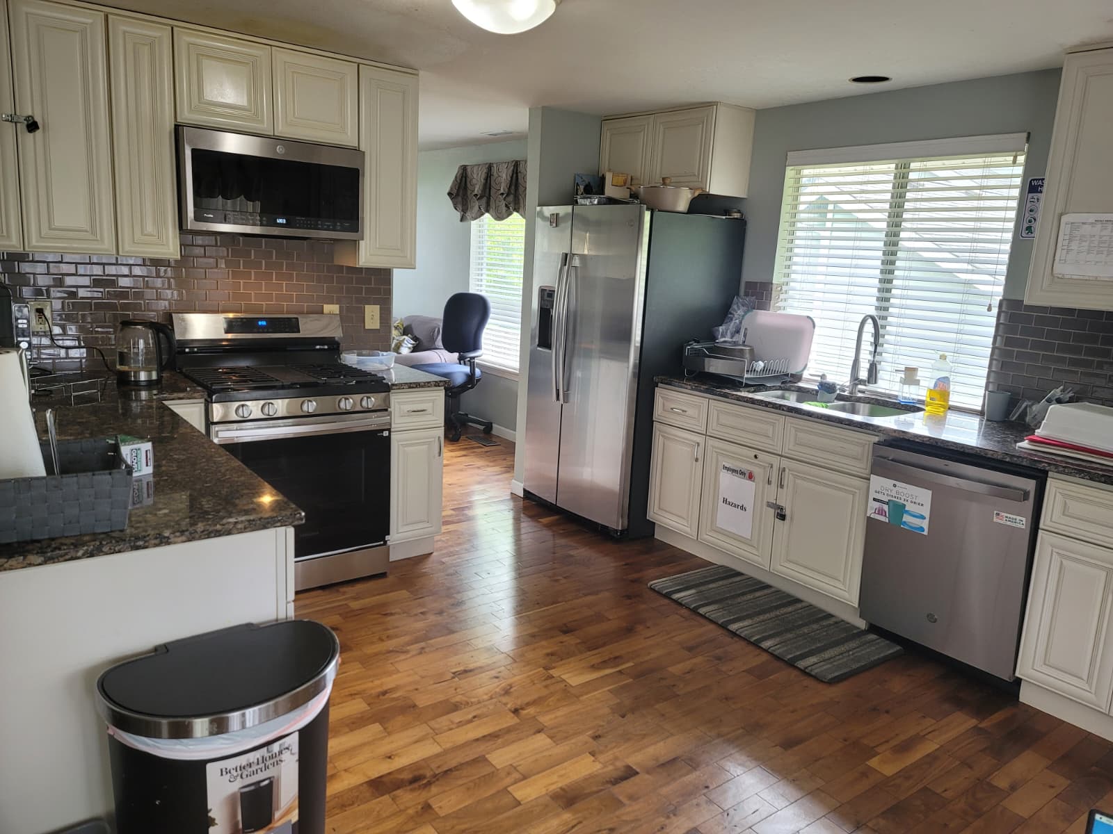 Home kitchen used to prepare daily meals